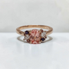 Custom Design by Harold – Rose Gold Peach Sapphire Diamond Multicolor Gemstone Ring