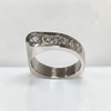 Custom Design by Harold – White Gold Diamond Asymmetrical Wide Ring