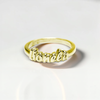 Custom Design by Harold – Yellow Gold Nonello Name Ring