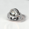 Custom Design by Harold – White Gold Round Diamond Swirl Ring