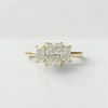 Custom Design by Harold – Yellow Gold Radiant Diamond Three Stone Ring