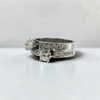 Custom Design by Harold – White Gold Two Diamond Bypass Pave Ring