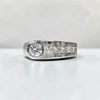 Custom Design by Harold – White Gold Round Diamond Channel Wide Ring