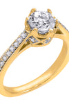 14K Yellow Gold Engagement Ring With Diamonds