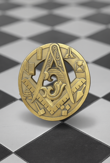 Antique Bronze Masonic Coin