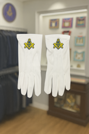 Masonic White Cotton Gloves