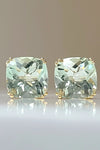 14kt YG Estate Prasiolite Stud Earrings