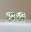 14kt YG Estate Prasiolite Stud Earrings