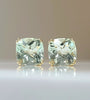 14kt YG Estate Prasiolite Stud Earrings