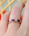 14kt WG Ruby and Diamond Band