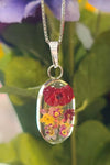 Sterling Silver Pressed Flower Pendant