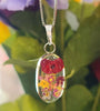 Sterling Silver Pressed Flower Pendant