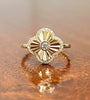 14kt YG Diamond Miracle Plate Clover Ring
