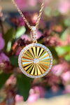 14kt YG Diamond Miracle Plate Pendant