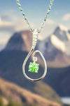 14kt WG Peridot Diamond Pendant