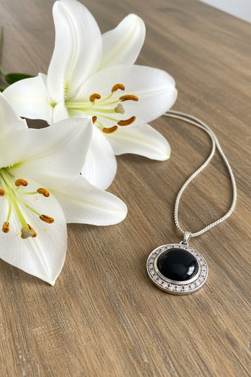 Sterling Silver Black Onyx Pendant