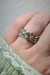 Sterling Silver Green Topaz Music Ring