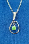 14kt WG Peridot Diamond Pendant