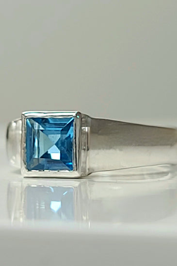 Sterling Silver Blue Topaz Ring