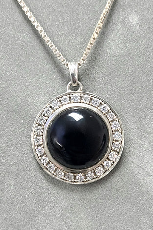 Sterling Silver Black Onyx Pendant