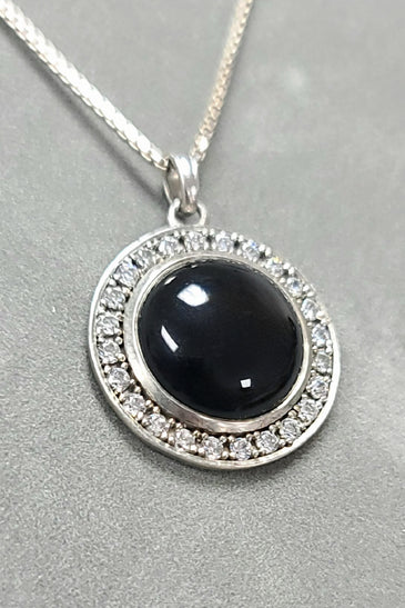 Sterling Silver Black Onyx Pendant