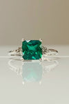 10kt WG Lab Emerald Ring