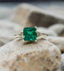 10kt WG Lab Emerald Ring