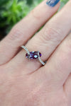 14kt WG Chatham Alexandrite Lab Diamond Ring