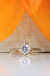 14K Yellow Gold Engagement Ring With Diamonds