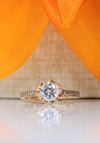 14K Yellow Gold Engagement Ring With Diamonds