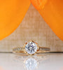 14K Yellow Gold Engagement Ring With Diamonds