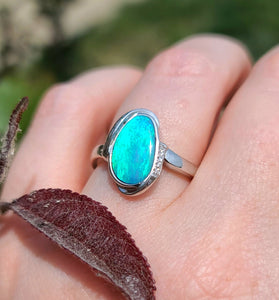 Sterling Silver Opal Ring