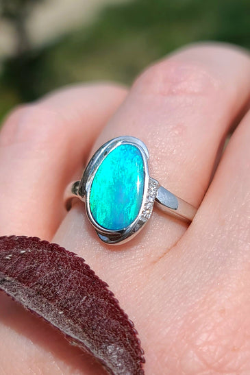 Sterling Silver Opal Ring
