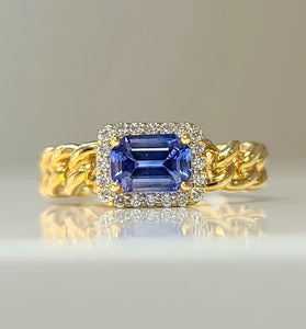 14kt YG Ceylon Sapphire Ring