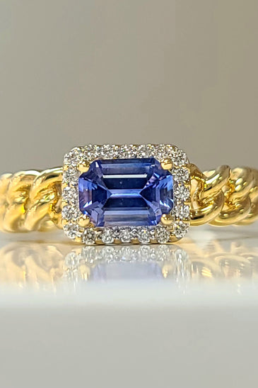 14kt YG Ceylon Sapphire Ring