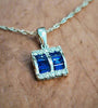 14kt WG Sapphire Pendant