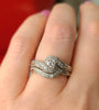 14kt WG .25ct Vintage Style Diamond Wedding Set