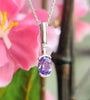 14kt WG Tanzanite Diamond Pendant