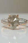 14kt RG 2ct Pear Salt and Pepper Diamond Engagement Ring