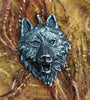 Sterling Silver Wolf Head Pendant