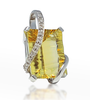 14kt WG Citrine & Diamond Pendant