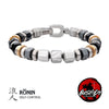 Stainless Steel INOX Men's Bushido RONIN Self Control Virtue Bracelet