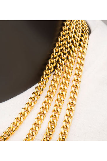18K Gold Plated Miami Cuban Chain Necklace