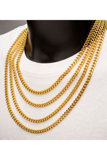 18K Gold Plated Miami Cuban Chain Necklace
