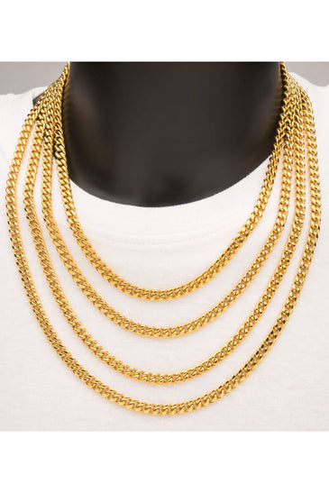 18K Gold Plated Miami Cuban Chain Necklace