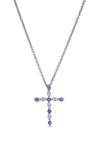 Sterling Silver Amethyst Cross Pendant