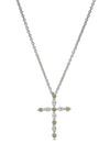 Sterling Silver Peridot Cross Pendant