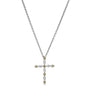 Sterling Silver Peridot Cross Pendant