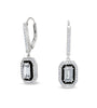 Sterling Silver Black Enamel Earrings