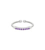 Sterling Silver Amethyst Cuff Ring